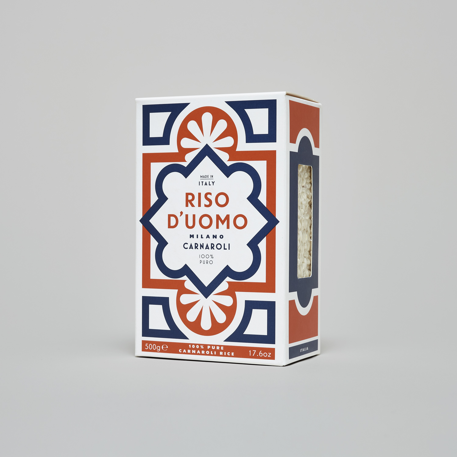 Riso D’uomo 大米包裝設(shè)計(jì)，華麗大理石地磚圖案靈感
