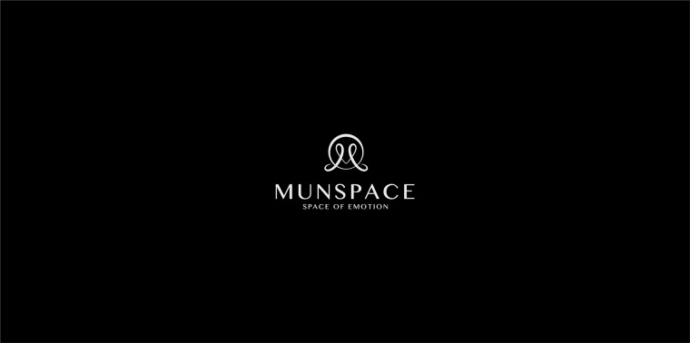 MUNSPACE咖啡（店）品牌形象設(shè)計(jì)logo設(shè)計(jì)，簡(jiǎn)約心形符號(hào)+字母M