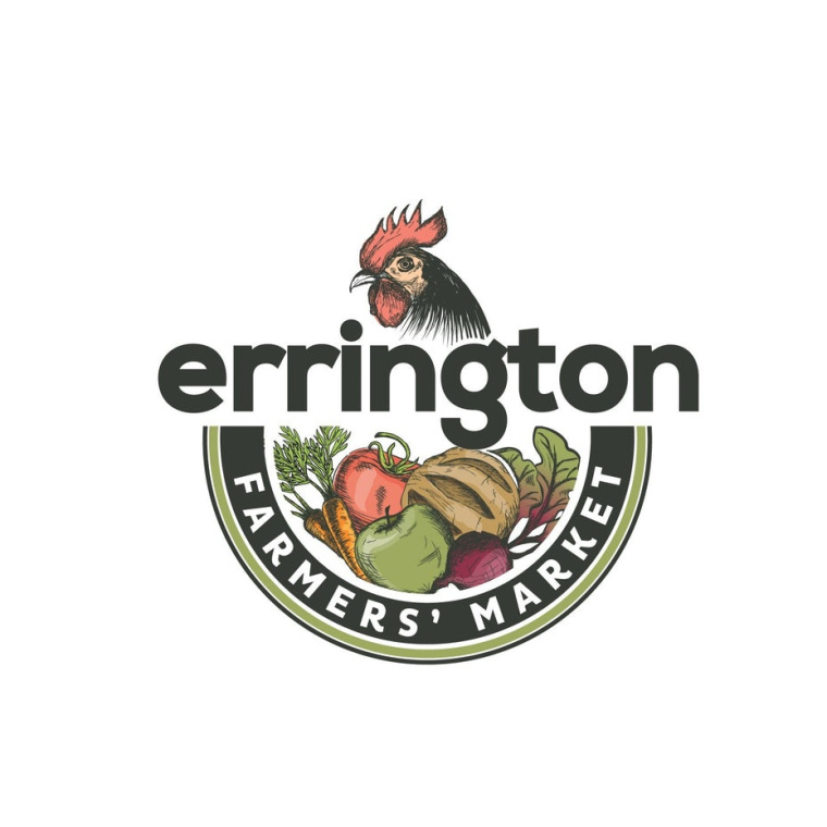 自然色彩方案標志設計：errington農民農產品市場菜場標志設計