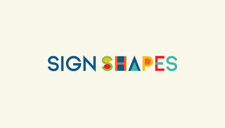 彩虹配色方案標志設計：signshapes兒童幼兒園標志設計