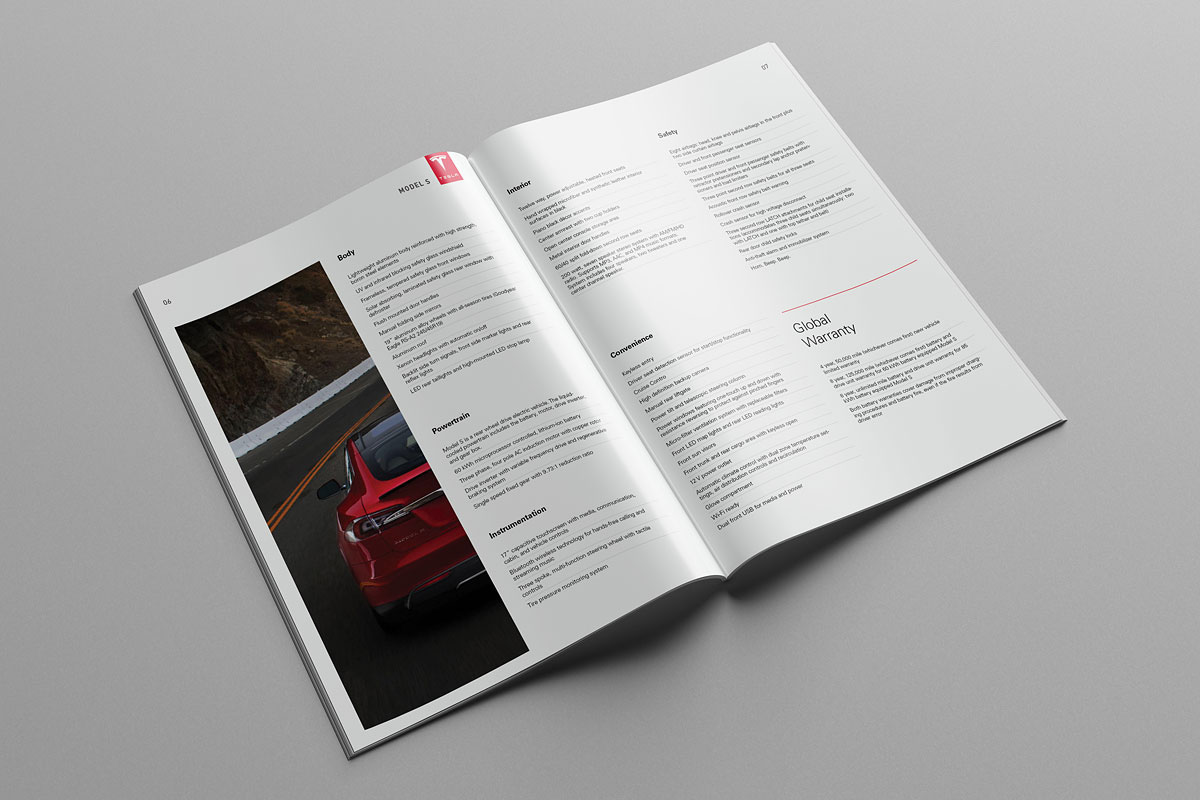 特斯拉Model S與Model XModel X汽車宣傳畫冊設計-上海畫冊設計公司