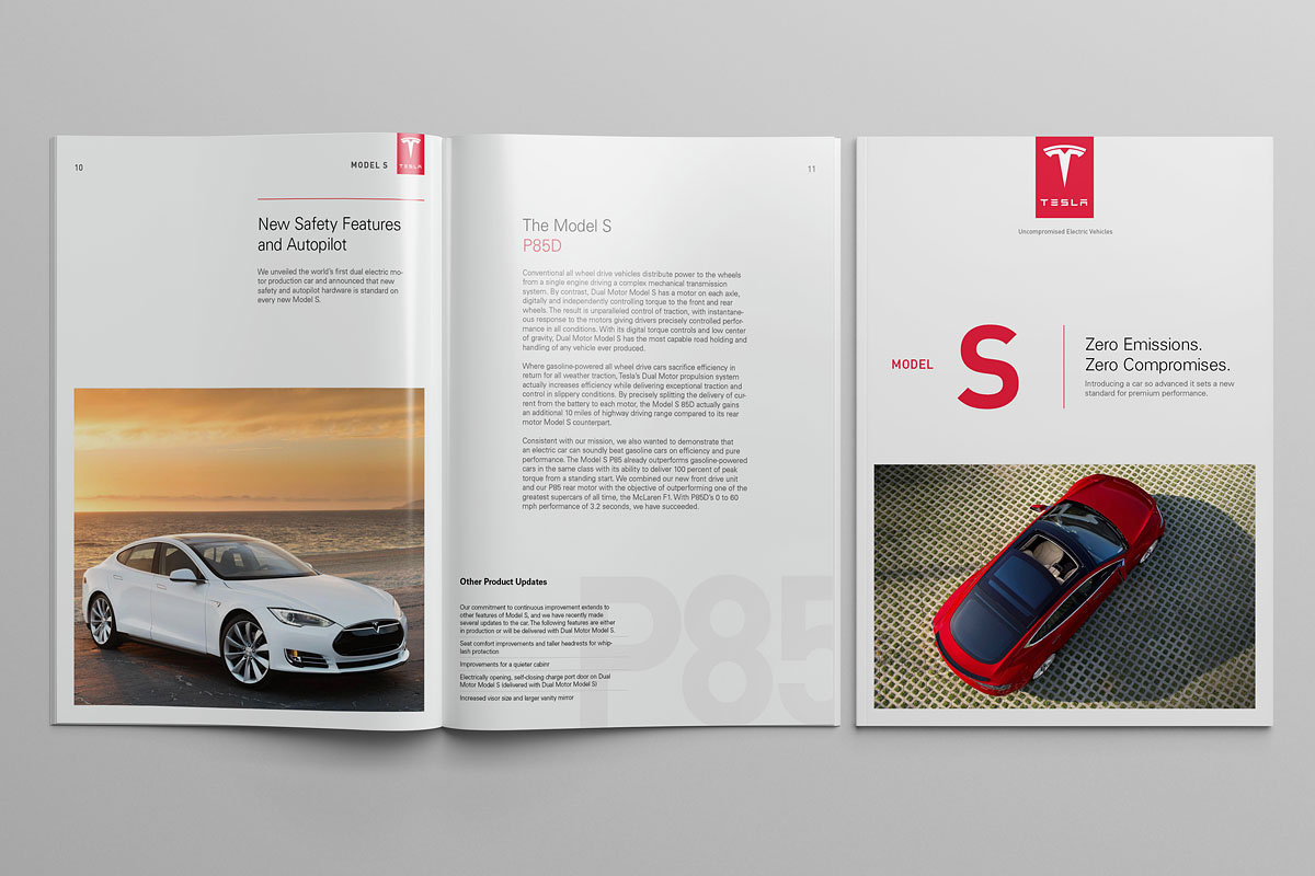 特斯拉Model S與Model XModel X汽車宣傳畫冊設計-上海畫冊設計公司