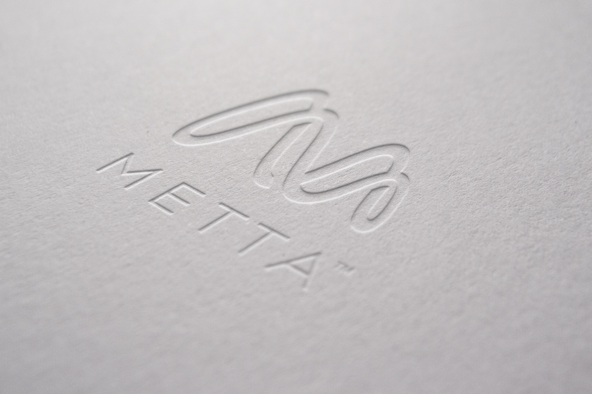Metta科技公司品牌標(biāo)志設(shè)計(jì)，變形字母M，實(shí)現(xiàn)和諧的正弦曲線循環(huán)