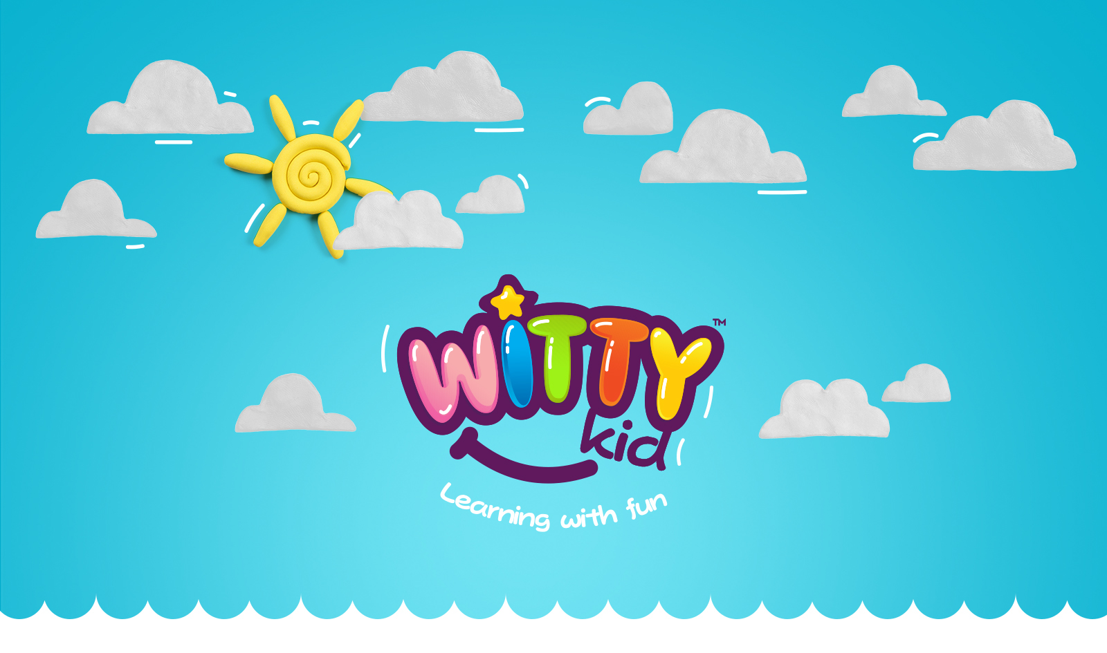 Witty kid 幼兒園創(chuàng)意品牌設(shè)計logo設(shè)計，星星+笑臉+氣球