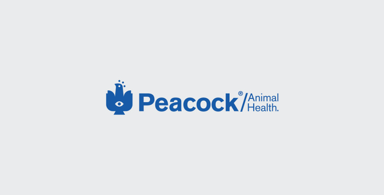 Peacock獸醫(yī)藥物品牌形象VI設(shè)計logo設(shè)計，孔雀的矢量化圖案