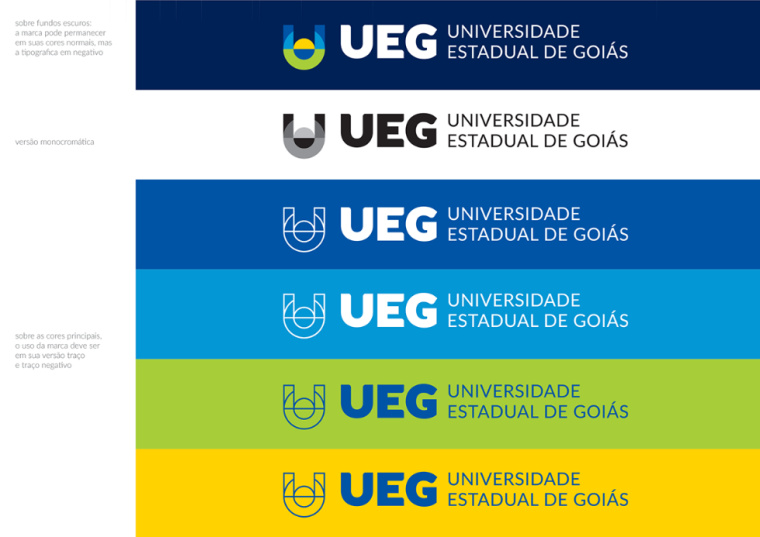 UEG戈亞斯州州立大學學校VI設計-logo背景色應用規范