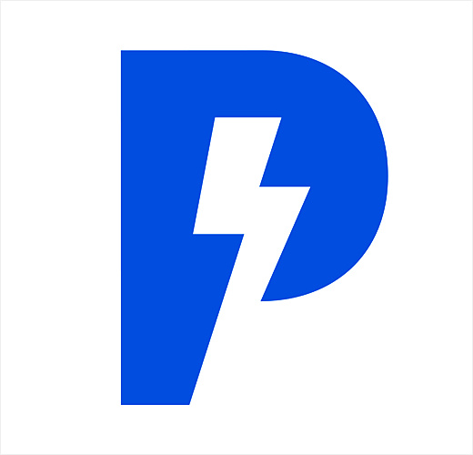 電動汽車技術公司Protean Electric 企業logo設計，閃電字母P