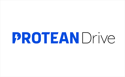 電動汽車技術公司Protean Electric 企業logo設計，閃電字母P