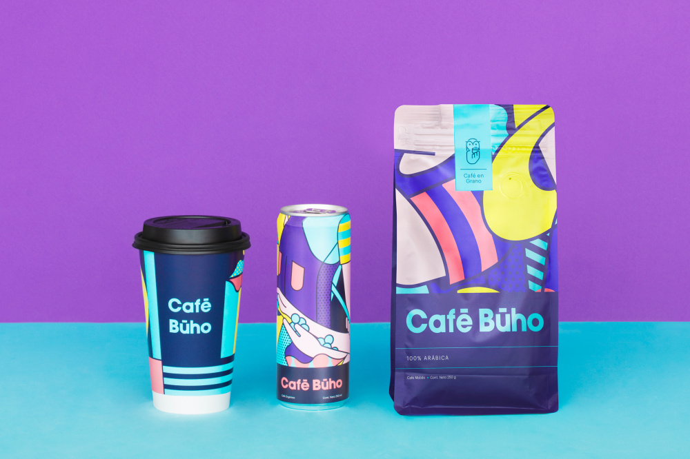 Cafe Buho 咖啡店品牌形象設計包裝設計，城市藝術和街頭漫畫風格