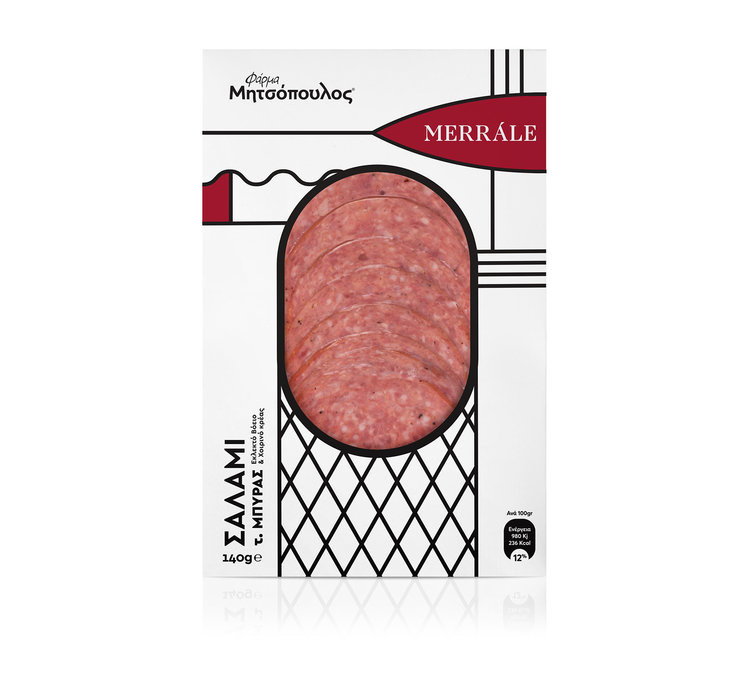 清新現代高端幾何線條的Merrale冷切鮮肉品牌包裝設計
