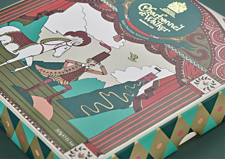 Charbonnel圣誕節(jié)巧克力禮品包裝設(shè)計(jì)，設(shè)計(jì)靈感來自芭蕾舞劇院與童話故事