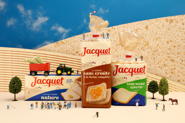 法國Jacquet袋裝面包包裝設計,展示面粉來自法國農民 法國Jacquet袋裝面包包裝設計,展示面粉來自法國農民