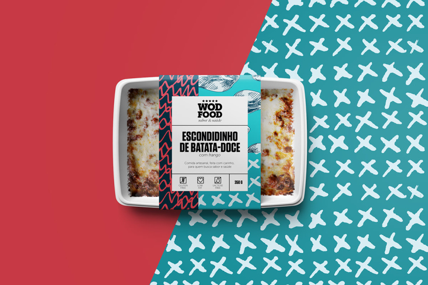 WOD健身營養餐食品包裝設計，突出健康、新鮮與手工制作