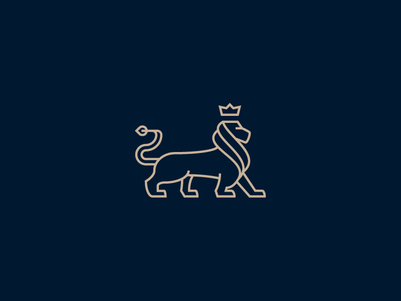 創意保險公司logo設計-獅子