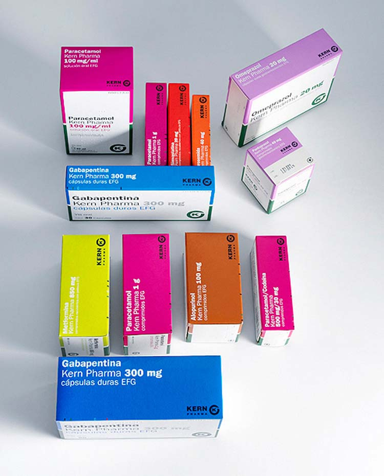 藥品包裝設計靈感-GENERICS Kern Pharma包裝設計