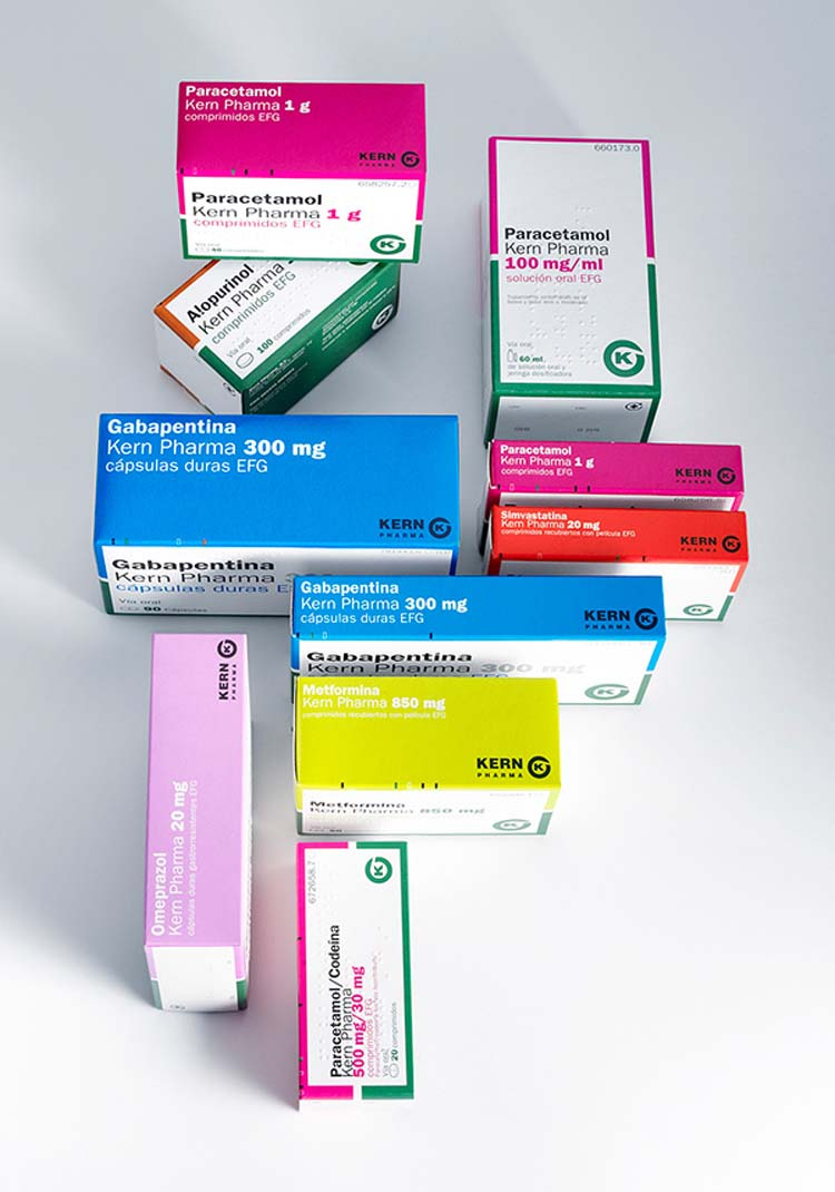 藥品包裝設計靈感-GENERICS Kern Pharma包裝設計