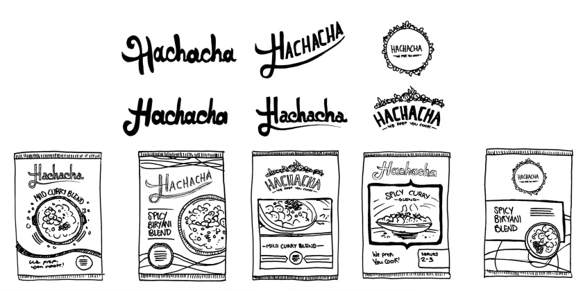 Hachacha咖喱調(diào)料包裝設(shè)計(jì)，完美的超酷配色-草圖