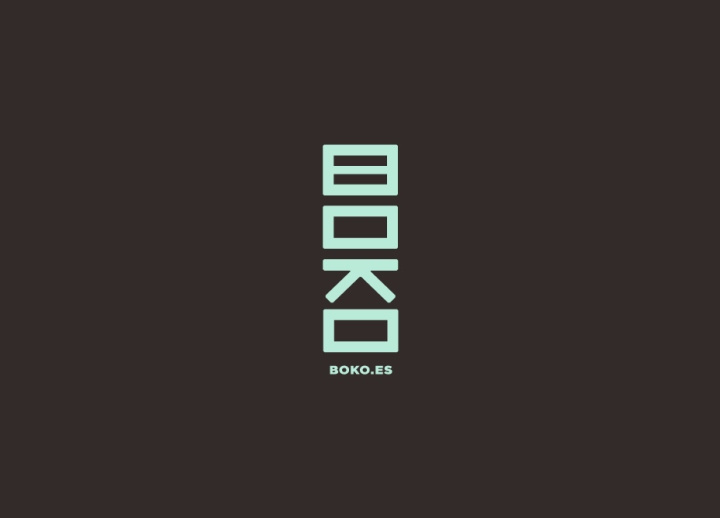 外賣送餐品牌Boko品牌設(shè)計(jì)，幾何線條排列組合設(shè)計(jì)