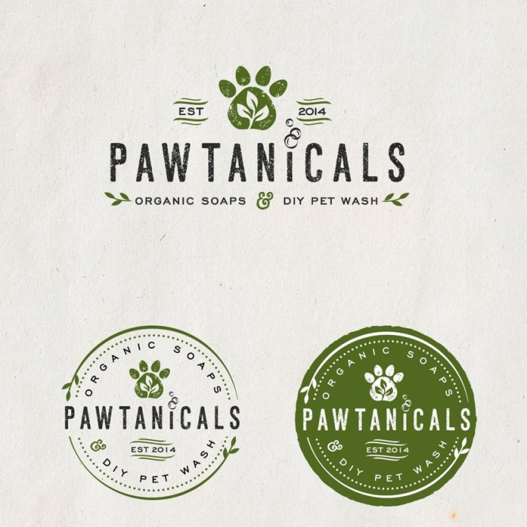 打造出色的企業形象設計-Pawtanicals標志設計
