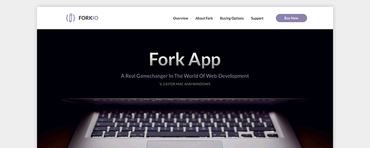Forkio One-Pager響應網站模板免費的HTML