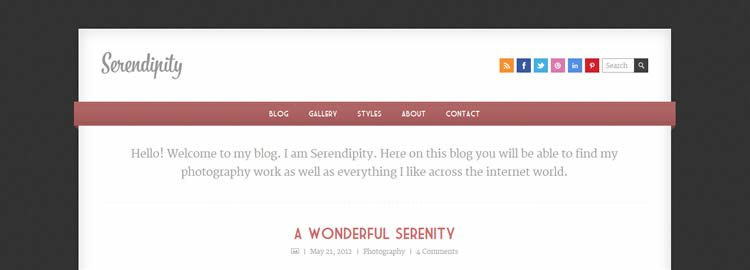 Serendipity免費響應單列博客模板html5