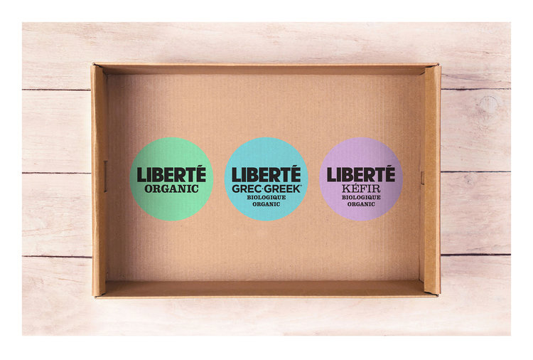 加拿大有機酸奶Liberté品牌包裝設(shè)計，來自植物學書籍插圖