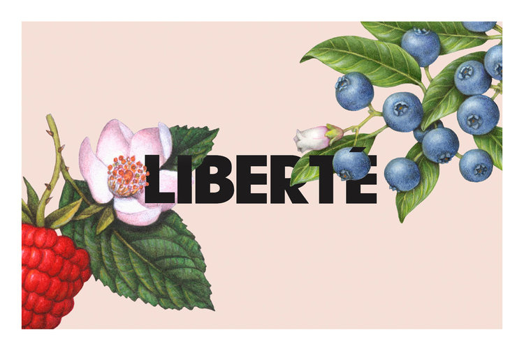 加拿大有機酸奶Liberté品牌包裝設(shè)計，來自植物學書籍插圖