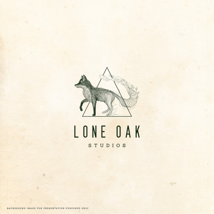 中性現代風格標志設計-Lone Oak Studios標志設計