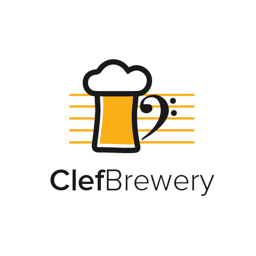 黃色產品標志logo設計-ClefBrewery標志logo設計