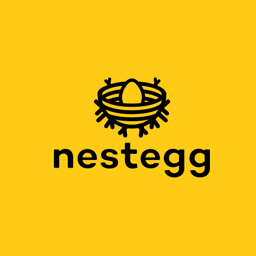 黃色背景標志設計-Nestegg標志logo設計
