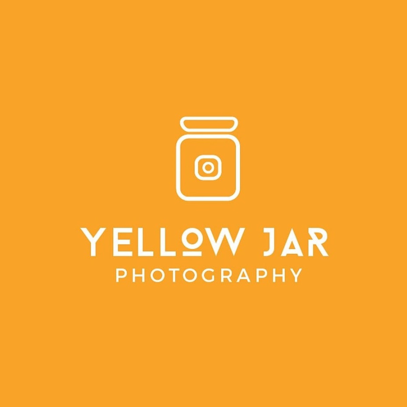 黃色背景標志設計-photographa相片處理標志設計