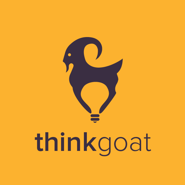 科技和電力黃色標志-Thinkgoat標志logo設計