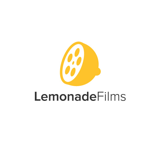 異想天開與夢想概念的黃色標志設計-檸檬水電影logo設計