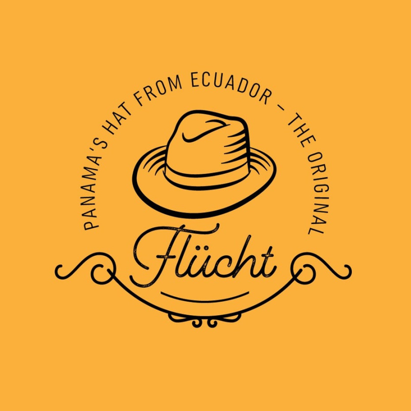 經典或質樸的黃色標志-Flucht帽子標志logo設計