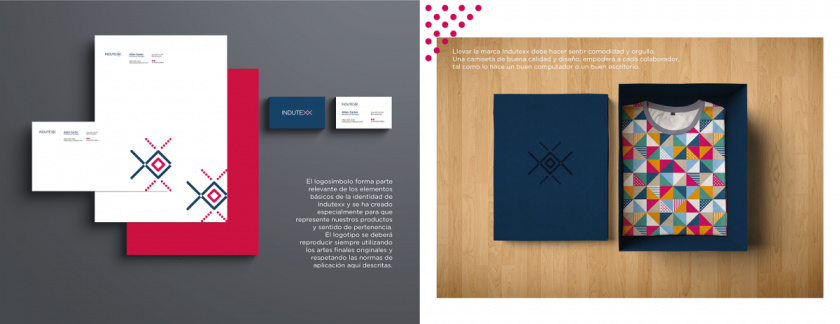 Indutexx 紡織面料品牌vi設計logo設計，幾何線條風格