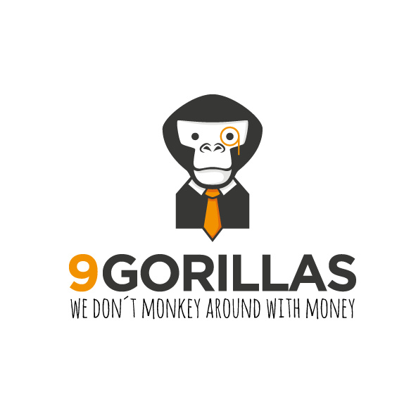 橙色logo- 9Gorillas徽標logo設計