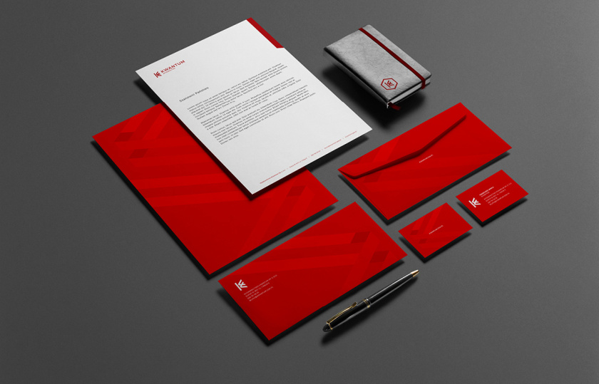 kwantum 法律出版社品牌形象重塑設計-logo/vi/網站/圖標，紅色系品牌形象