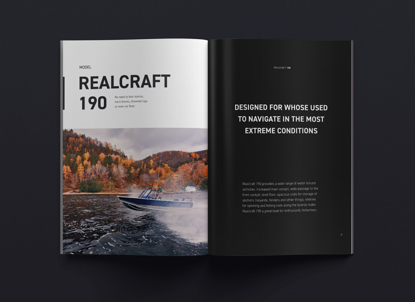 Realcraft 摩托艇宣傳畫冊設計產品型錄設計