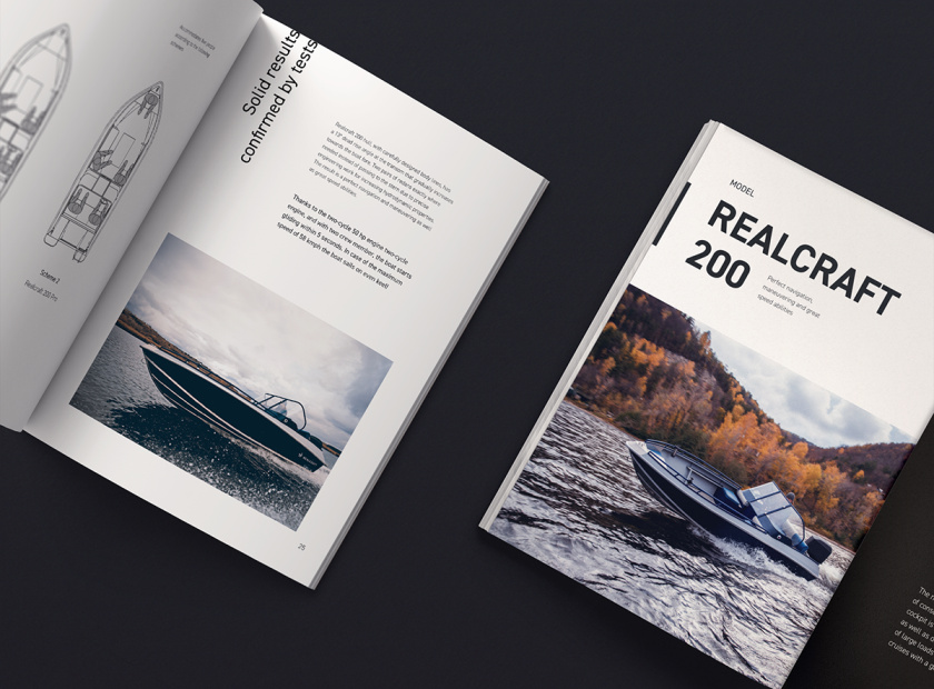 Realcraft 摩托艇宣傳畫冊設計產品型錄設計