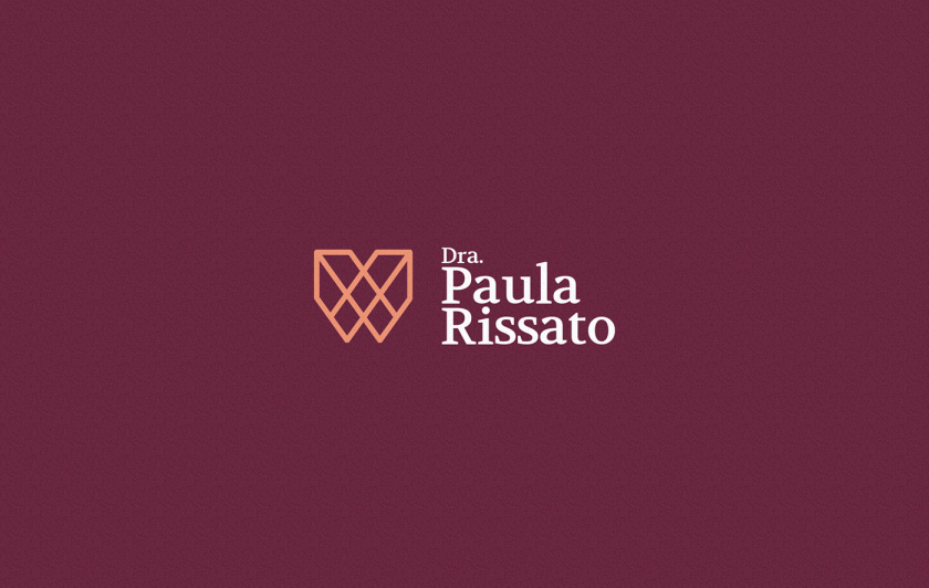 Dra. Paula Rissato 牙醫(yī)齒科診所logo設(shè)計vi設(shè)計，溫暖的線條風格