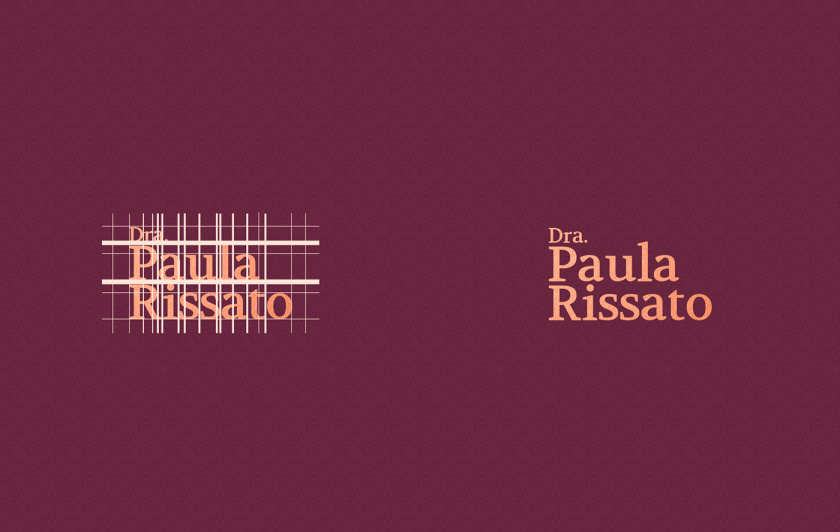 Dra. Paula Rissato 牙醫(yī)齒科診所logo設(shè)計vi設(shè)計，溫暖的線條風格
