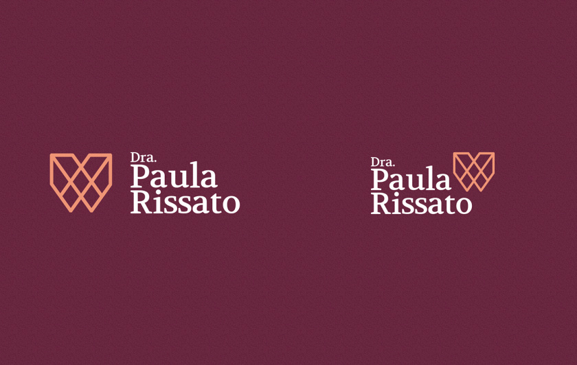 Dra. Paula Rissato 牙醫(yī)齒科診所logo設(shè)計vi設(shè)計，溫暖的線條風格