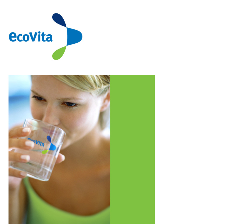 Ecovita水處理設備工程公司loog設計和企業vi設計，兩滴水滴的動態融合過程