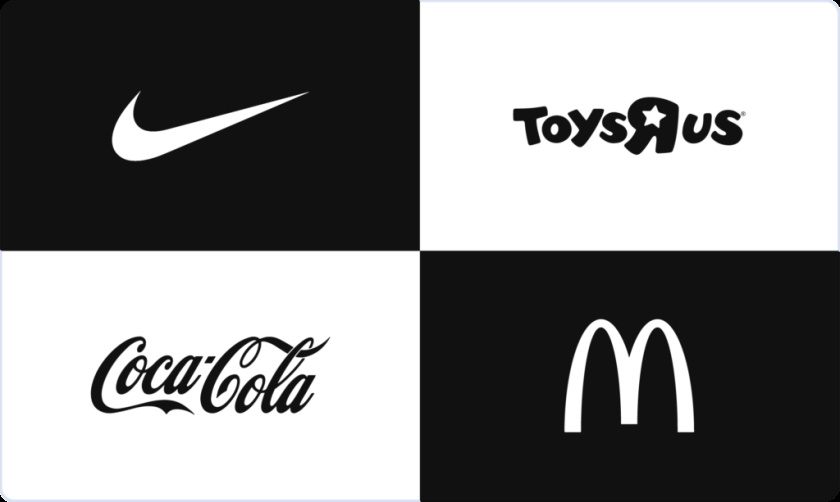 標志性徽標logo：耐克，Toys R Us，可口可樂，麥當勞