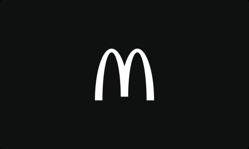 黑色和白色的麥當勞logo