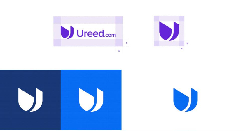 ureed 在線服務市場平臺網(wǎng)站品牌logo設計vi設計，互聯(lián)網(wǎng)科技風格