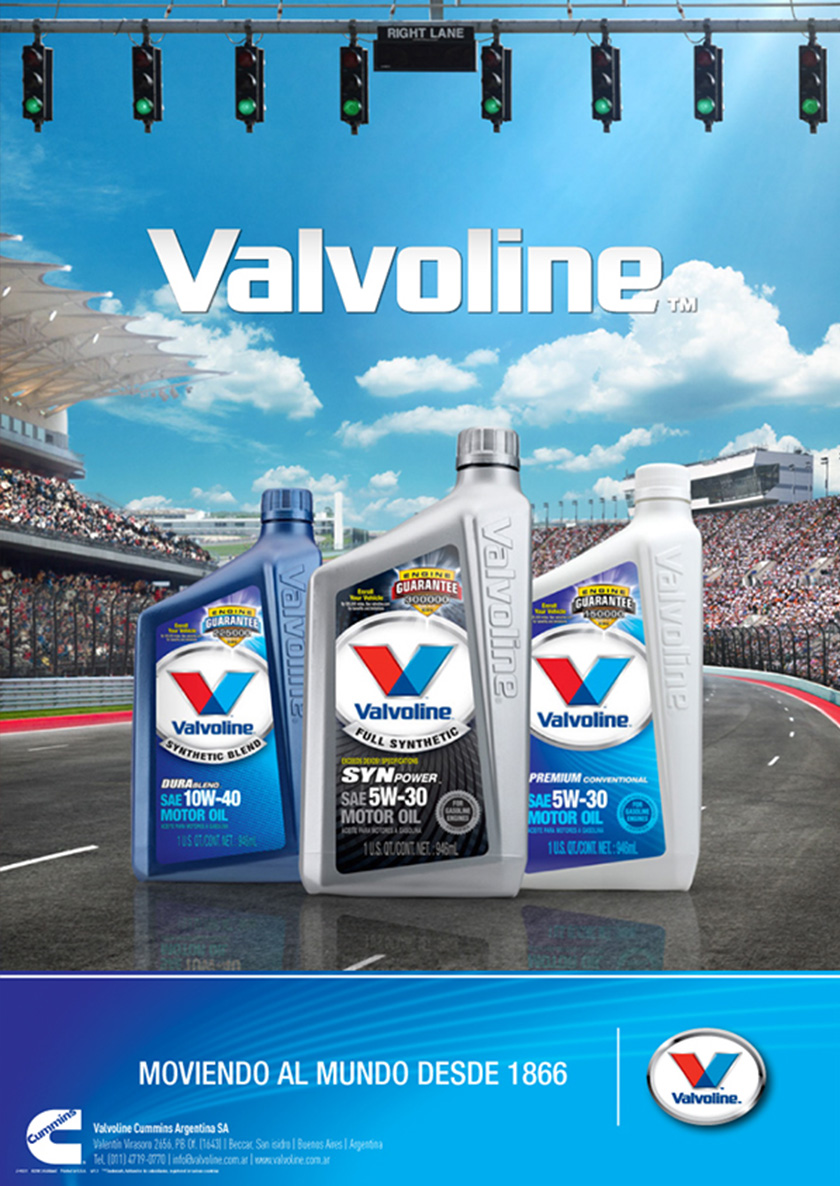 Valvoline 勝牌潤滑油平面廣告創意設計