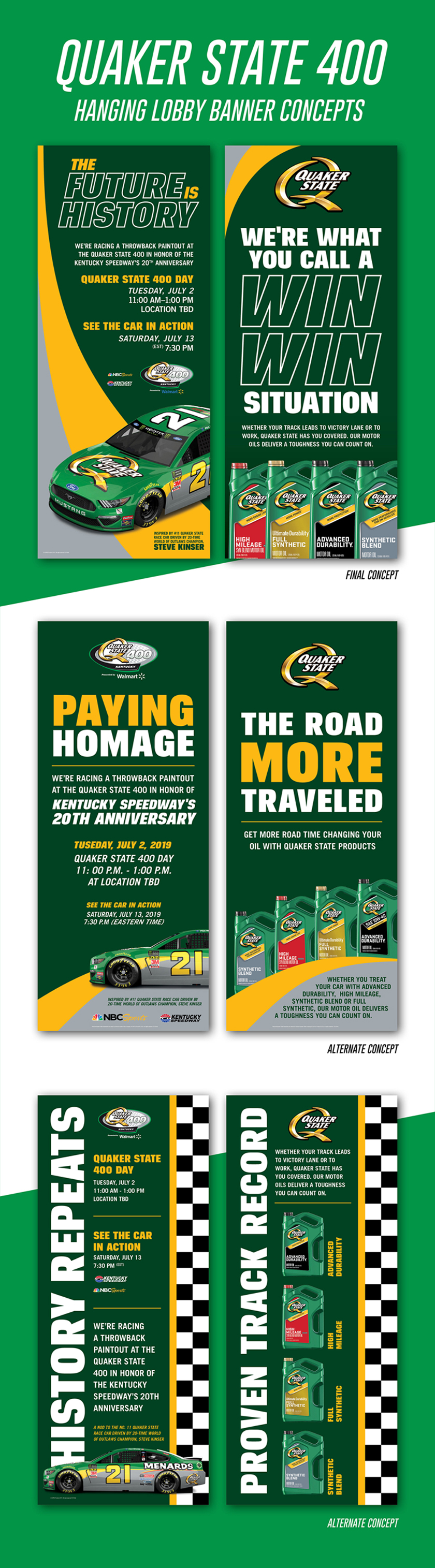 QUAKER STATE 汽車潤滑油變速箱油品牌形象設計-海報設計
