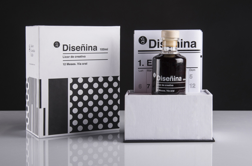 Disenina藥品包裝設計“黑白風格”