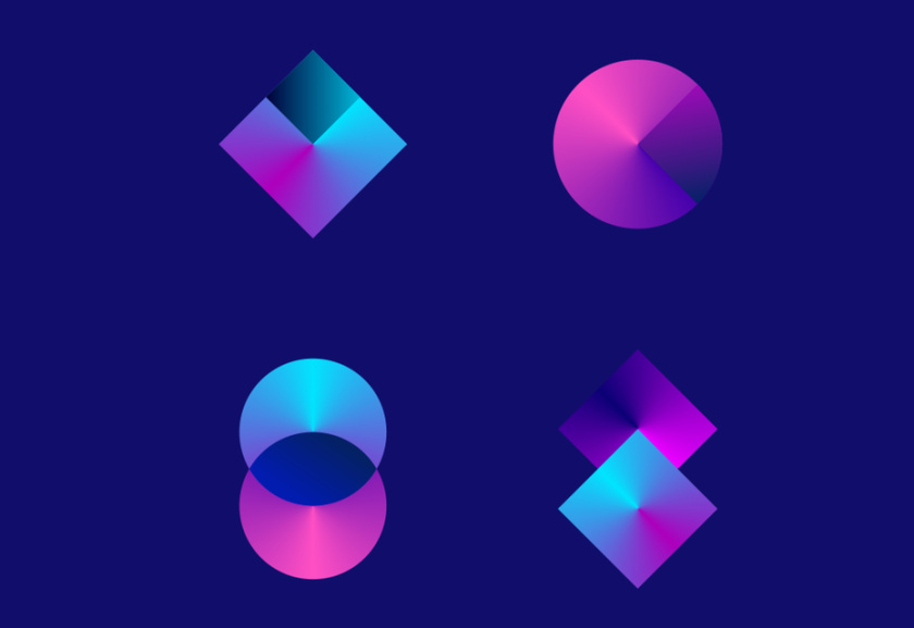 3D漸變logo設計